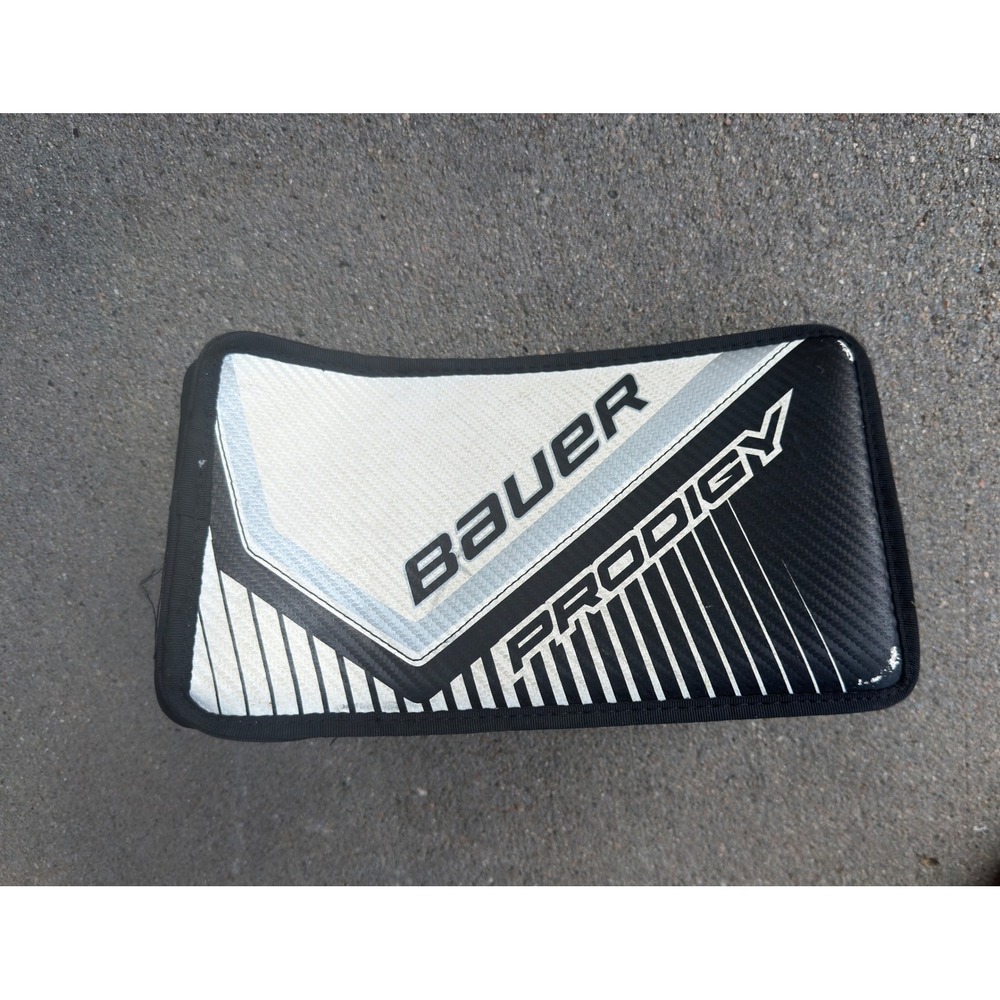 Bauer Prodigy 3.0 Youth Goalie Blocker Full Right White Black Silver S17 Hockey